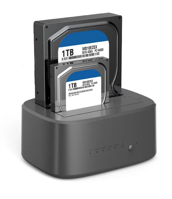 Док-станция на два HDD, SSD 2.5"-3.5" UnionSine OfficeClone USB 3.0 с функцией клонирования