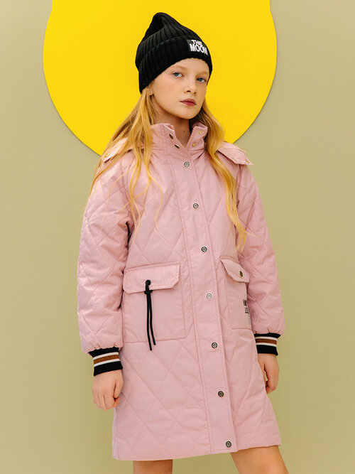 Пальто Laddobbo, размер 158, розовый