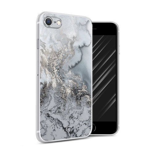 Силиконовый чехол на Apple iPhone 7 / Айфон 7 Морозная лавина серая силиконовый чехол на apple iphone 11 айфон 11 морозная лавина серая