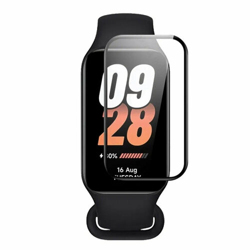 Aксессуар Защитное стекло Red Line для Xiaomi Mi Smart Band 8 Active PMMA 3D Black УТ000037758 полимерное защитное стекло red line pmma для часов xiaomi mi watch lite 3d черный