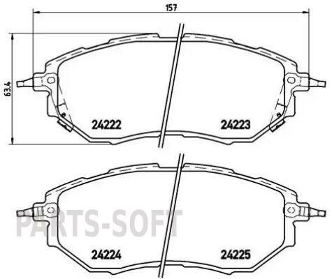 BREMBO P78017 Колодки тормозные дисковые