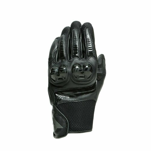 Мотоперчатки мужские летние короткие Dainese MIG 3 UNISEX LEATHER GLOVES Black/Black, XL