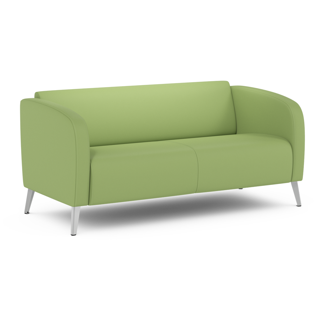 Прямой диван MOON 152 Зеленый Экокожа. Офисный, на кухню, на балкон, в прихожую, в коридор, в салон красоты, 144х69х65 см