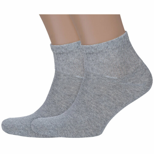 фото Носки vasilina, 2 пары, размер 23-25, серый