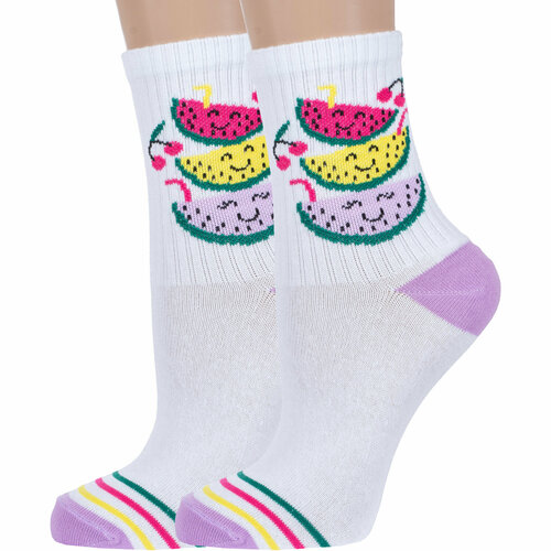 фото Носки борисоглебский трикотаж 2 пары, размер 20-22, белый