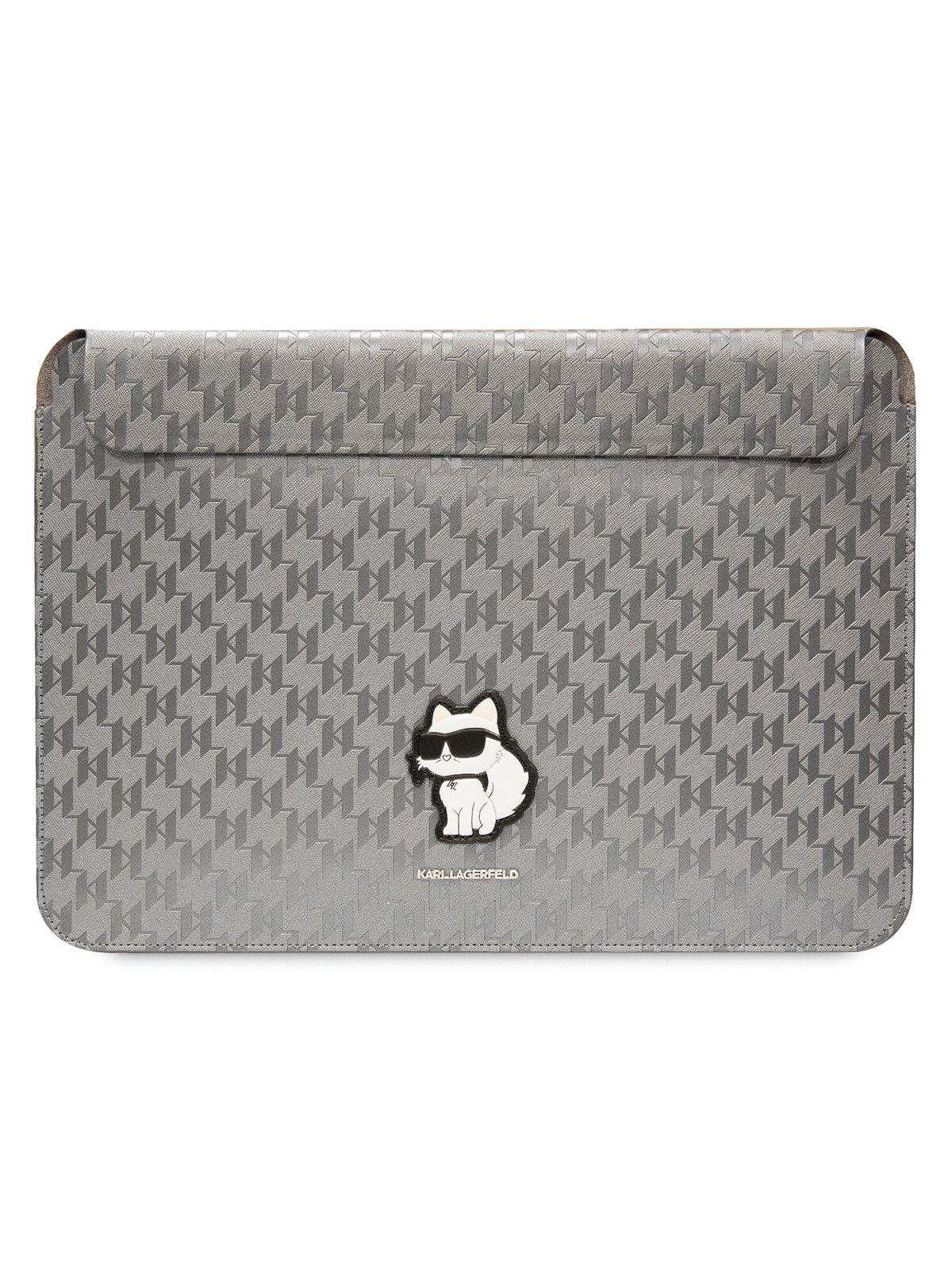 Karl Lagerfeld для ноутбуков 13"/14" чехол-папка Saffiano Sleeve Monogram NFT Choupette Silver