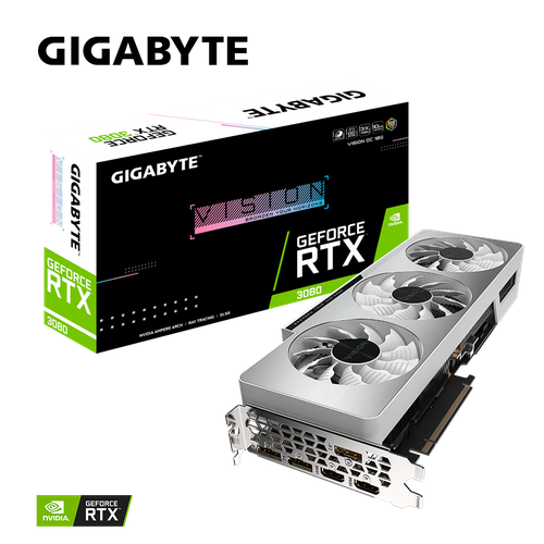 Видеокарта GIGABYTE NVIDIA GeForce RTX 3080 VISION OC 10Gb DDR6X 320bit GV-N3080VISION OC-10GD LHR 14337000₽