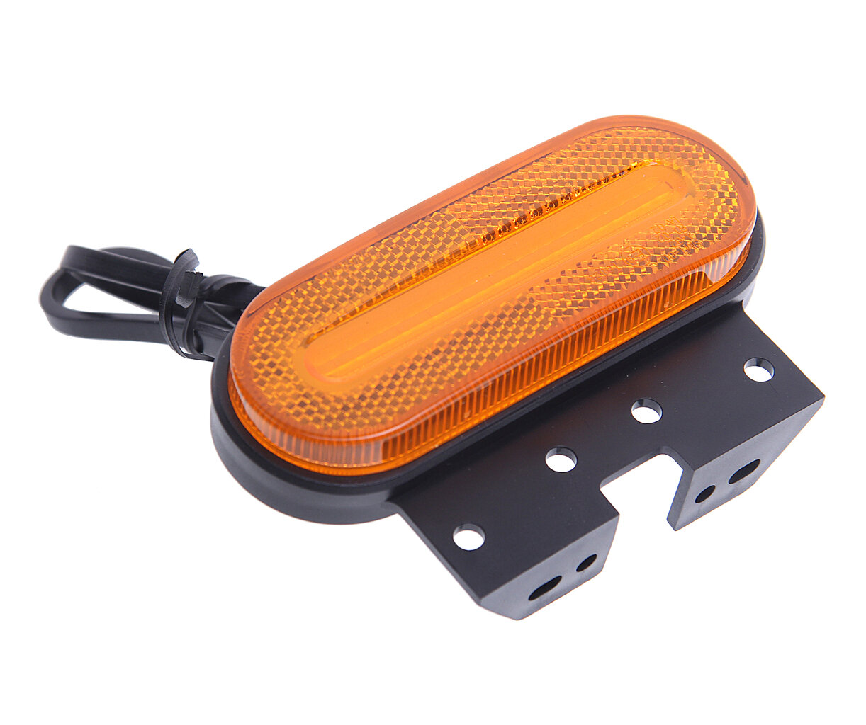 фото Фонарь габаритный оранжевый 12/24V с кронштейном, проводом и светоотражателем FRISTOM