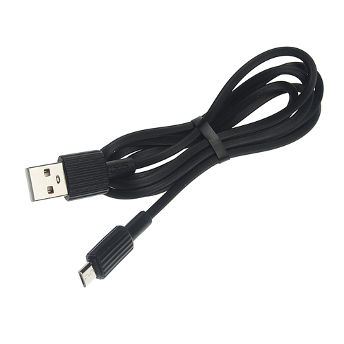 Кабель micro USB 1м черный XO сетевая зарядка micro usb кабель cablexpert mp3a pc 35 usb 2 порта 2 4a черный кабель 1м micro