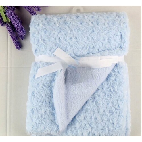 Плед для новорожденного голубой