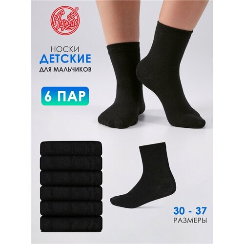 Носки Апрель 6 пар, размер 30-32, черный носки kaftan 6 пар размер 30 32 черный