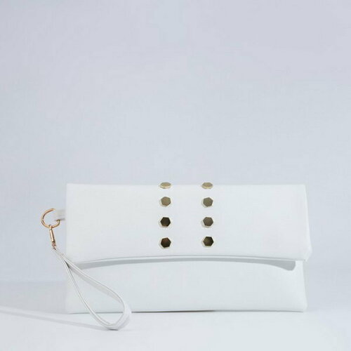 фото Сумка клатч сима-ленд, белый, желтый сима-лэнд