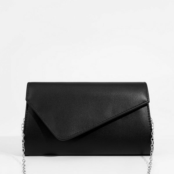 фото Сумка-клатч на клапане, цвет чёрный