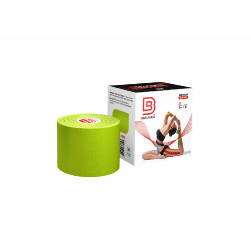 фото Кинезио тейп bbtape 5 см × 5 м лайм bbalance