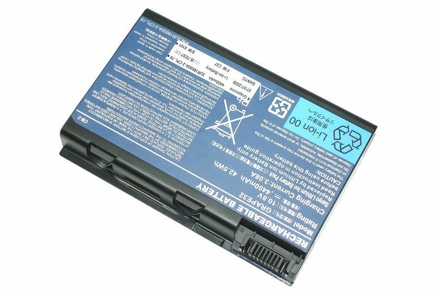 Аккумуляторная батарея для ноутбука Acer Aspire 5100 (BATBL50L6) 10,8-11,1V 5200mAh OEM черная, код 007805