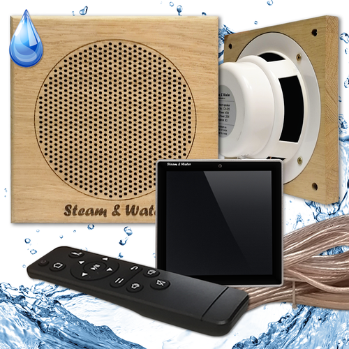 Комплект влагостойкой акустики для бани и сауны - SW2 Black SAUNA SENSOR квадратная решетка 4700000₽