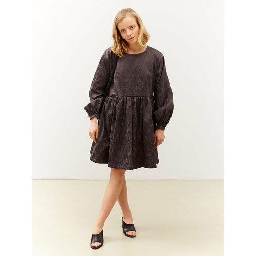 фото Платье берегите птиц, размер s, серый