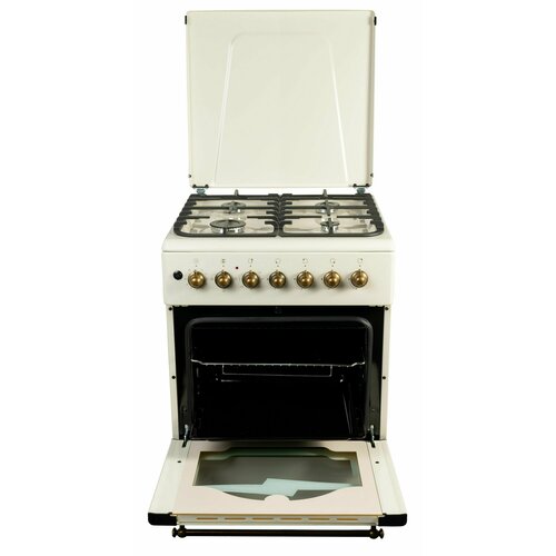 Газовая плита il Monte FO-GE6011 ivory60 см с эл духовка 64 л 3 режима 49783₽