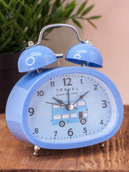 Часы настольные с будильником Transport blue