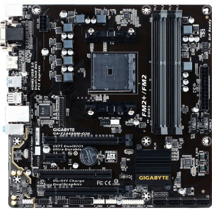 Материнская плата GIGABYTE GA-F2A68HM-D3H