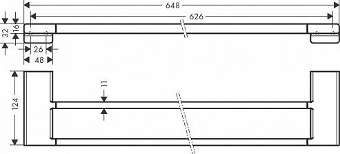 Аксессуар для ванной HansGrohe AddStoris 41743140 Полотенцедержатель