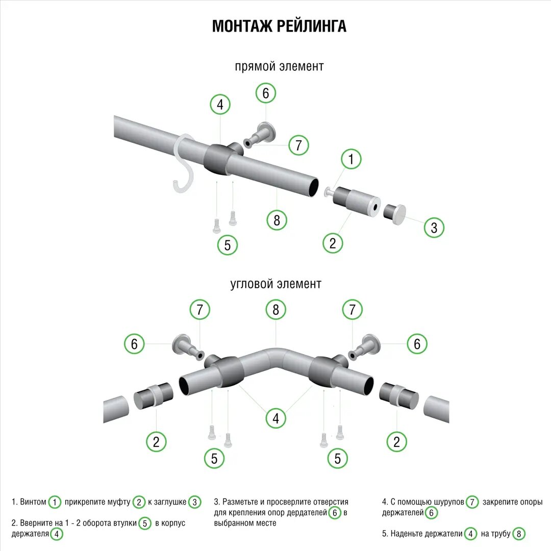 Заглушка рейлинга Delinia 1.6 см пластик цвет хром 2 шт - фотография № 5