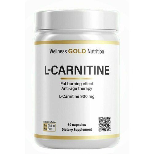 фото Wellness gold nutrition l-carnitine 900mg (60капс)