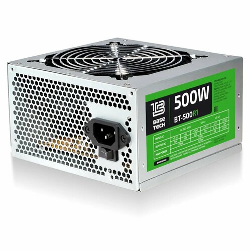 Блок питания ATX BaseTech R1, 500W, Bulk (BT-500R1)