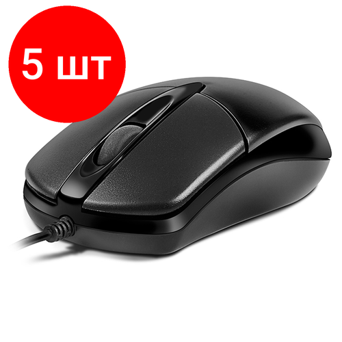 Комплект 5 шт, Мышь Sven RX-112, USB, черный, 2btn+Roll мышь sven rx 112 usb ps 2 800dpi black