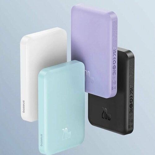 isafe wireless suction portable power bank 5000mah Внешний аккумулятор Baseus Magnetic Mini 5000mAh 20W Голубой (P10022107313-00)