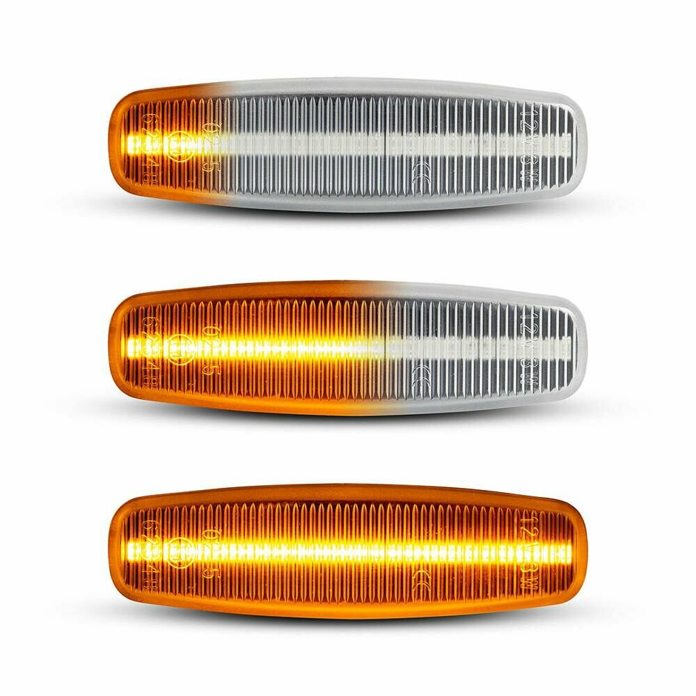 фото Повторители поворота LED для Infiniti Nissan динамические прозрачные 2шт OEM 26160JK00B
