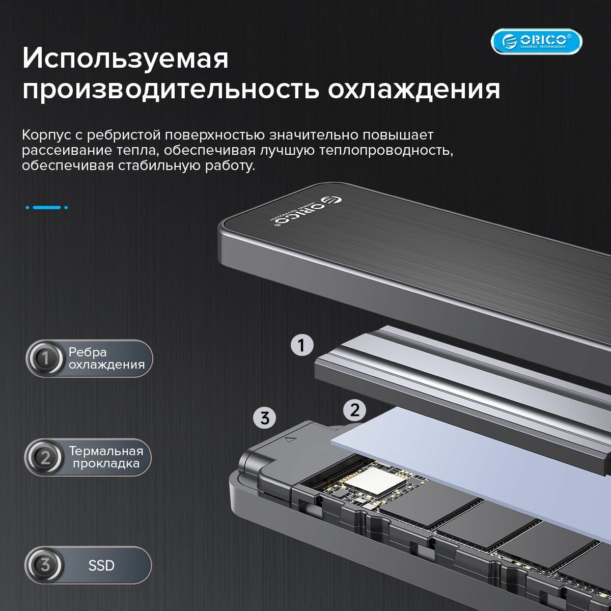 Корпус для SSD ORICO CM2C3-G2