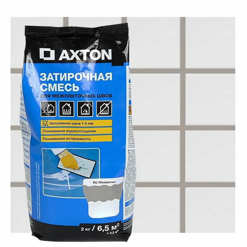 Затирка цементная Axton A.120 цвет манхеттен 2 кг