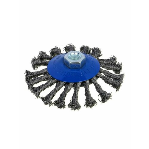 Щетка для УШМ металл. 115мм/М14, крученая (тарелка) рокот