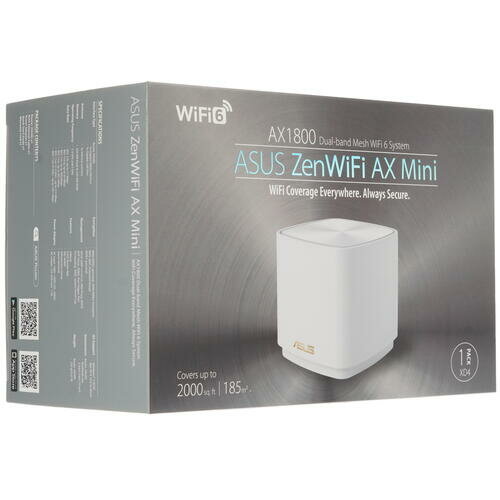 Беспроводная Wi-Fi Mesh система ASUS ZenWiFi AX Mini XD4 (W-1-PK) белый (XD4 (W-1-PK))