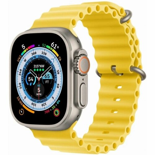 Умные часы Apple Watch Ultra Titanium Case 130-200 титановыйжелтый Ocean Band 9070900₽