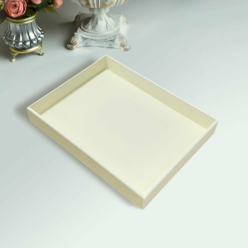 фото Подставка для украшений контур-центр, 24х4.5х31 см, бежевый