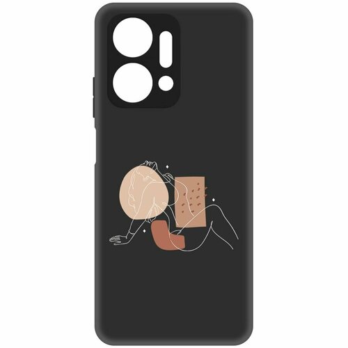 Чехол-накладка Krutoff Soft Case Чувственность для Honor X7a Plus черный чехол накладка krutoff soft case олень для honor x7a plus черный