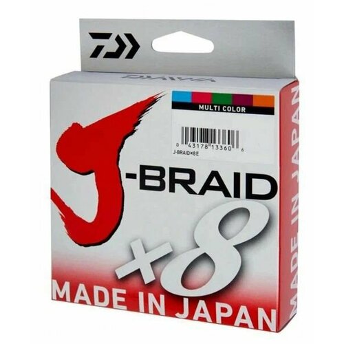 фото Леска плетеная j-braid grand x8e 0.13mm-330yds multi color daiwa