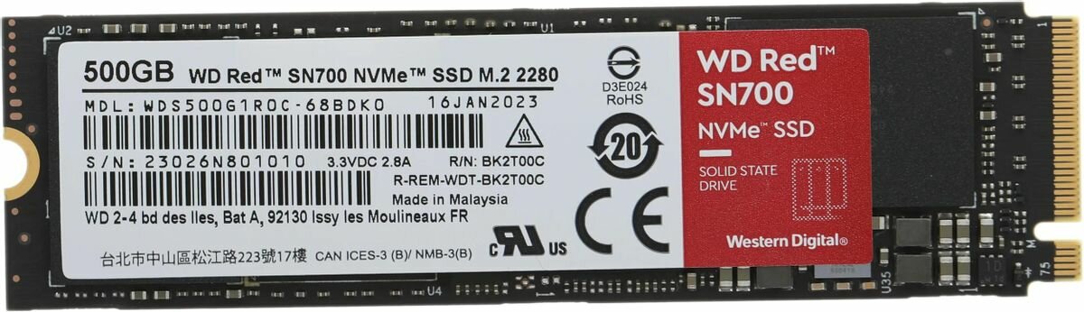 Накопитель SSD Western Digital 500GB (WDS500G1R0C) - фото №15