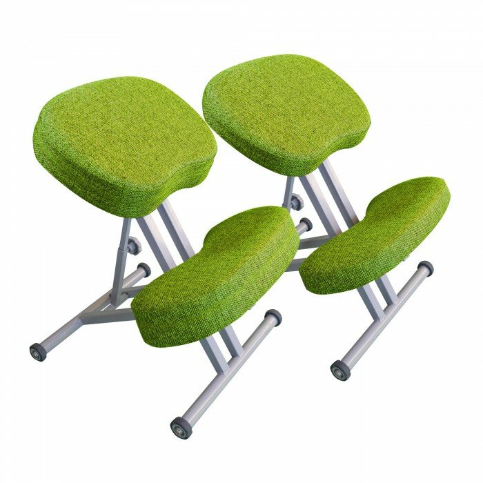 фото Коленный стул повышенной мягкости СК1-2 (серый корпус) Серый/Лайм
