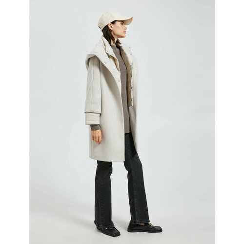 фото Пальто koton, размер 48, бежевый