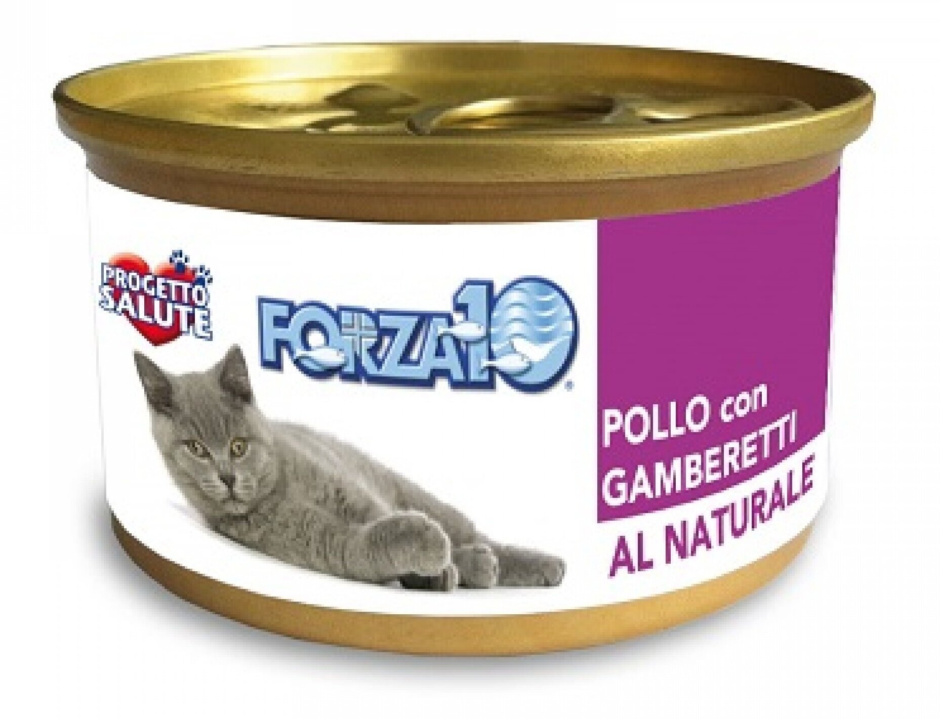 Влажный корм для взрослых кошек FORZA10 POLLO con GAMBERETTI AL Naturale с курицей и креветками 75г