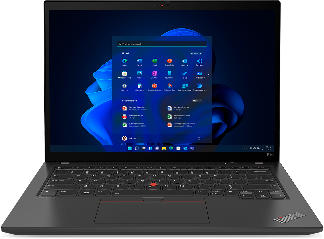 Ноутбук Lenovo ThinkPad P14s Gen 3 14" WUXGA Touch IPS/Core i7-1260P/16GB/512GB SSD/T550 4Gb/Win 11 Pro/ENGKB/черный (21AKS0PU00)