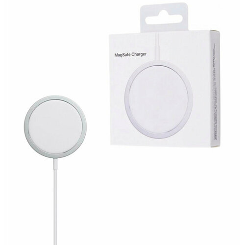 Беспроводное зарядное устройство/ MagSafe/ 15W/ Быстрая зарядка для iPhone/ White белый, white