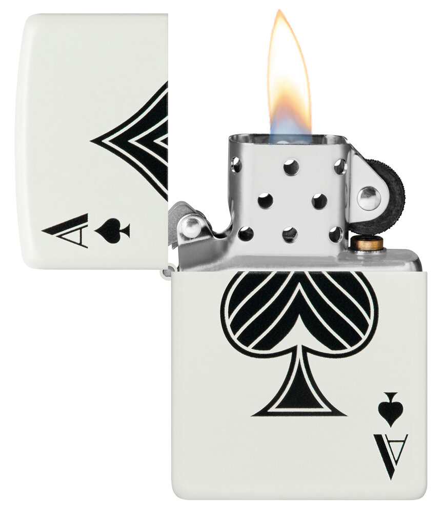 Зажигалка кремниевая с покрытием White Matte, белая, Zippo, 48793 - фотография № 3