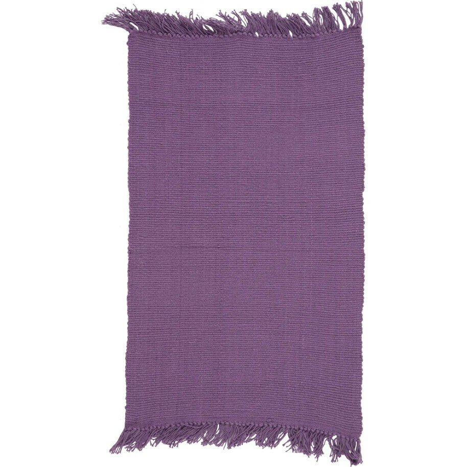 Ковёр хлопковый однотонный 50x80 см цвет фиолетовый
