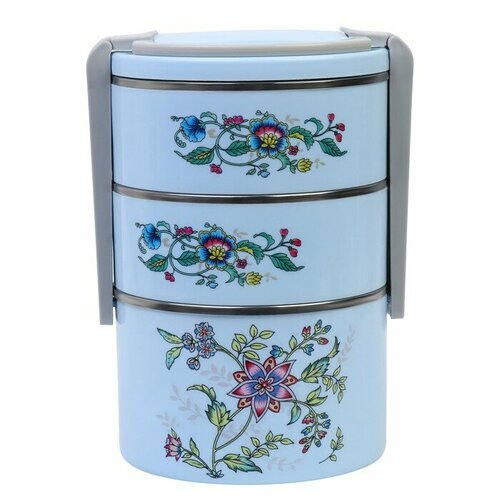 Ланч-бокс Ивьер 21 л 16 х 24 см голубой для дома 2096₽