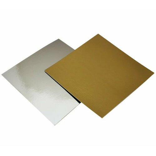 Подложка ламинированная 200*200мм (зол./сер.), 100 шт.