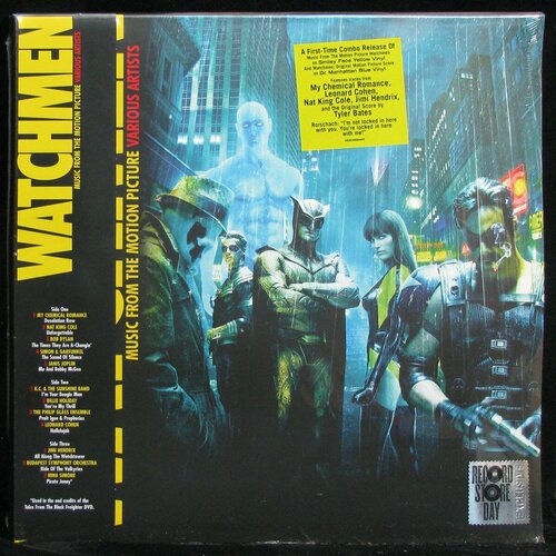 Виниловая пластинка Warner Tyler Bates / V/A – Watchmen (Original Motion Picture Soundtrack) (3LP, coloured vinyl, + obi) виниловая пластинка warner music angelo badalamenti blue velvet original motion picture soundtrack coloured vinyl 2lp